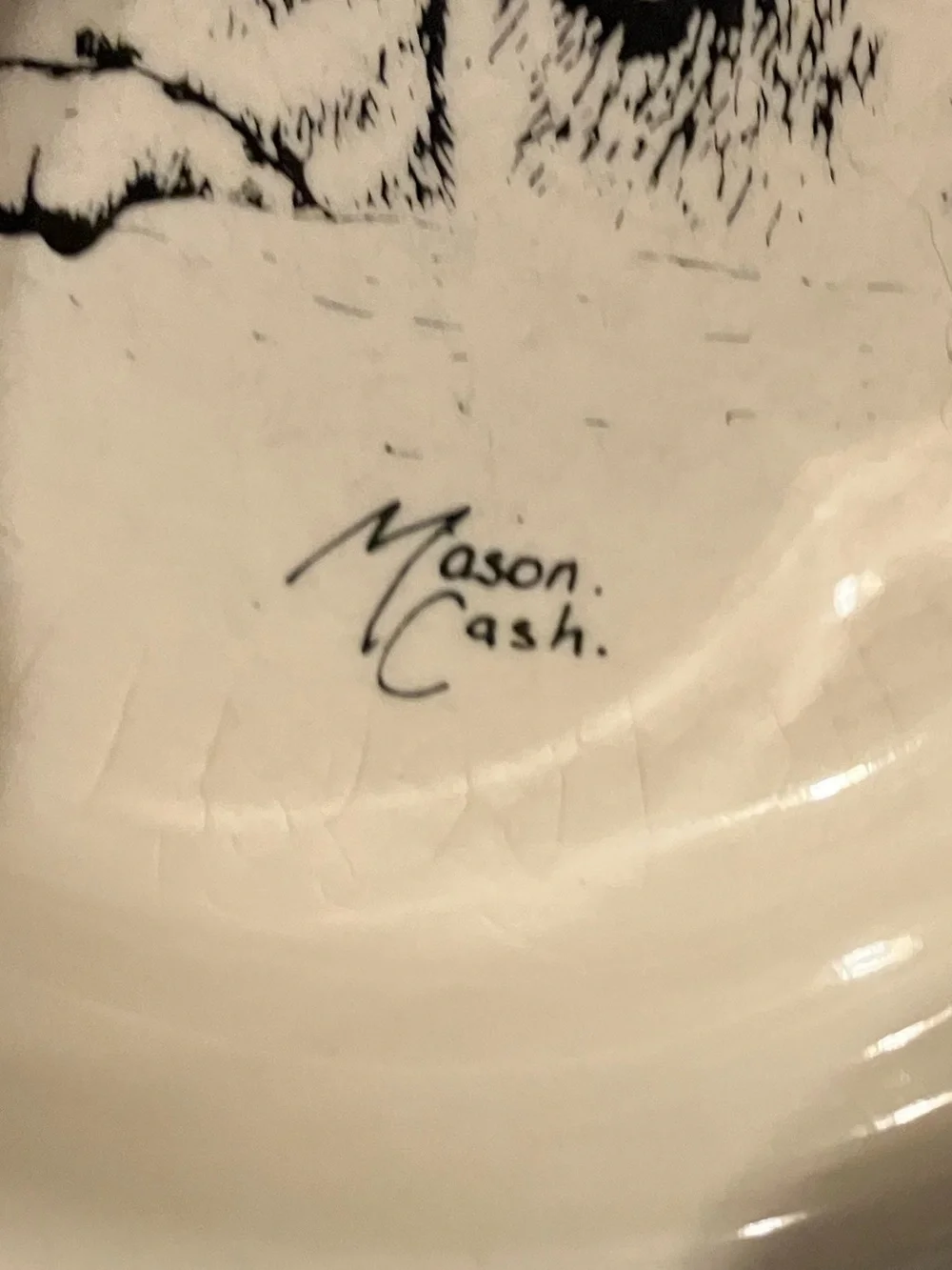 Mason Cash ceramic dog bowl featuring a Labrador retriever- Rare dark green